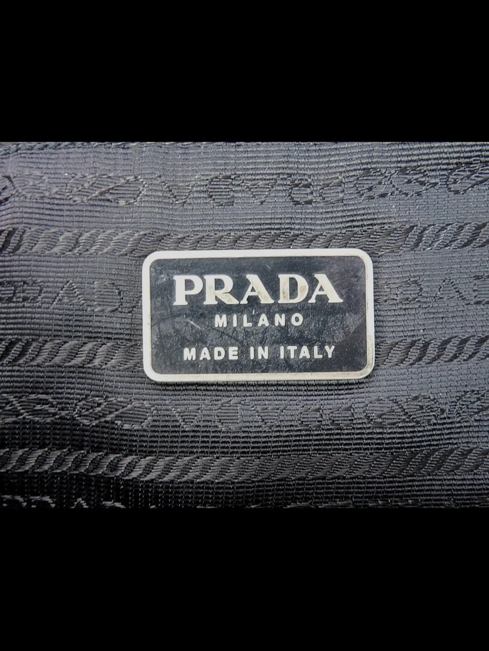 Prada Dark Green Nylon Drawstring Backpack with Front Pockets